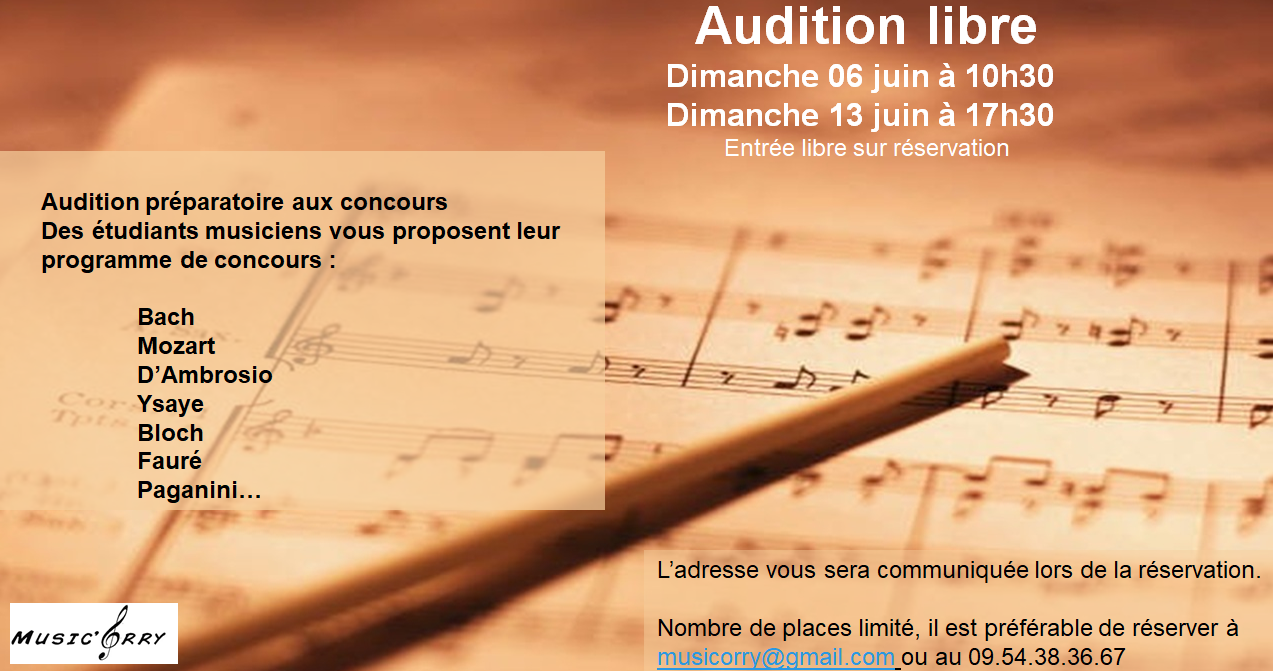 Audition libre Music'Orry