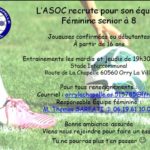 L'ASOC recrute pour son équipe féminine