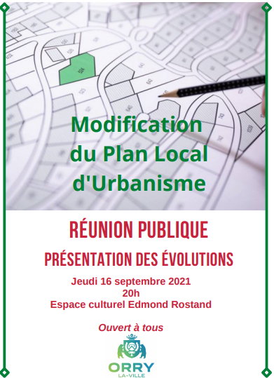 Modification du PLU : réunion publique