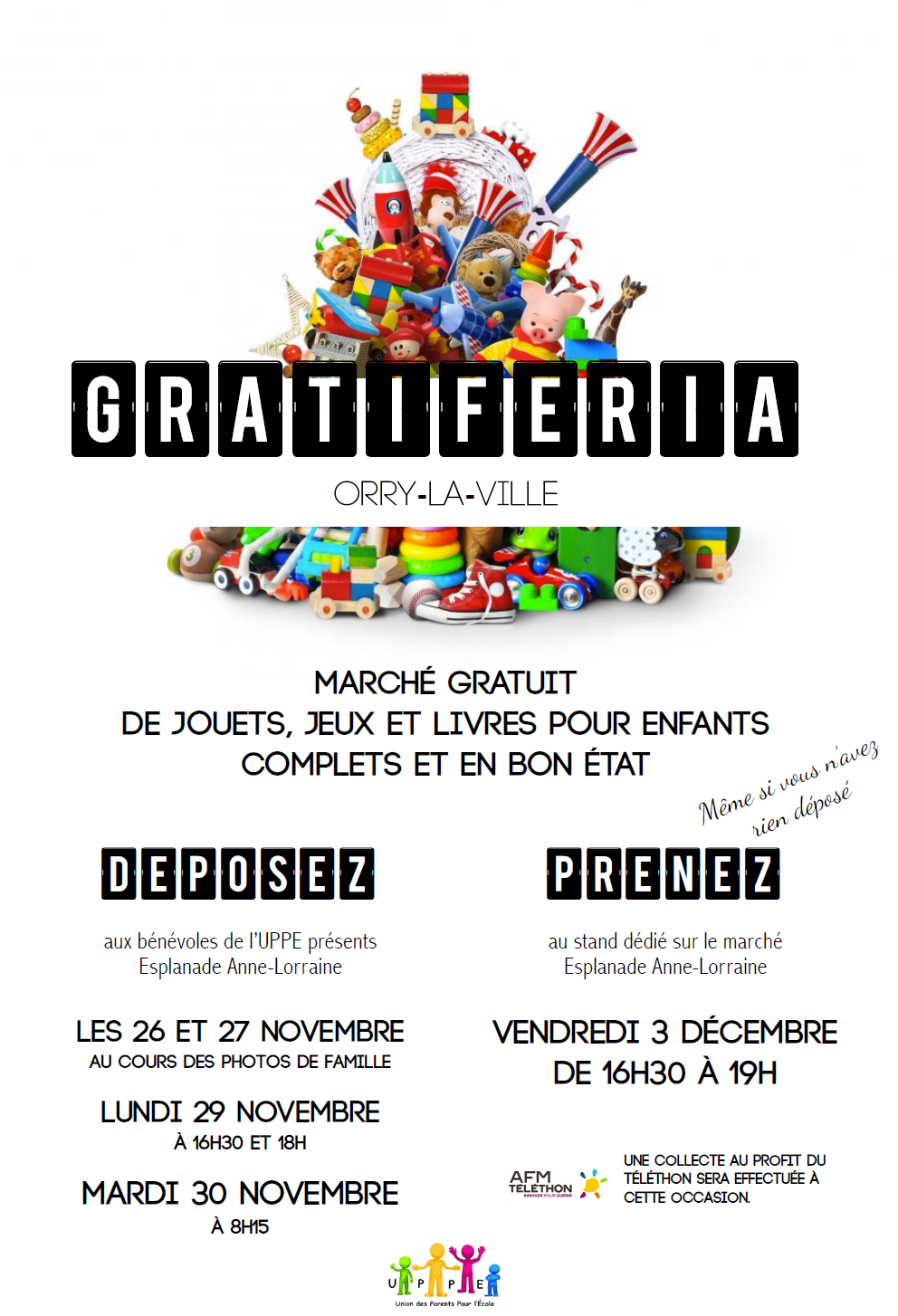 GRATIFERIA : marché gratuit de jouets