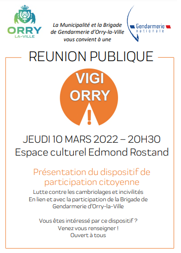 Réunion publique : vigi - orry