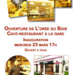 Inauguration de L'Orée du Bois, café-restaurant à la gare