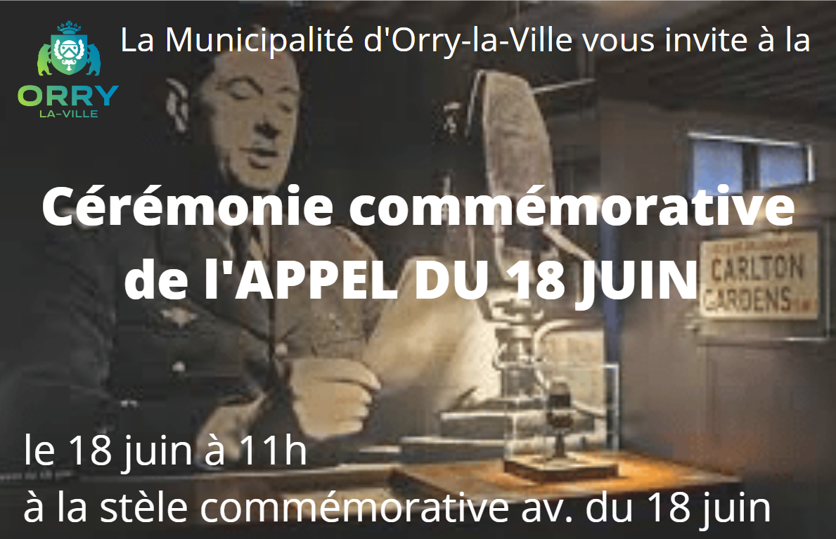 Cérémonie commémorative de l'appel du 18 juin