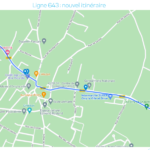 Modification de l’itinéraire de la ligne régulière de bus n°643