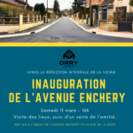 Inauguration de l'avenue Enchéry après réfection