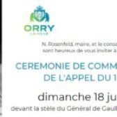 Cérémonie de commémoration de l’Appel du 18 juin