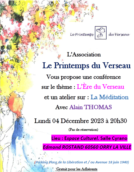 CONFERENCE : L'ère du Verseau
