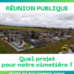Réunion publique : quel projet pour notre cimetière ?