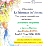 Conférence : le bienfait des plantes