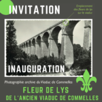 Inauguration de la fleur de lys de l'ancien viaduc de Commelles