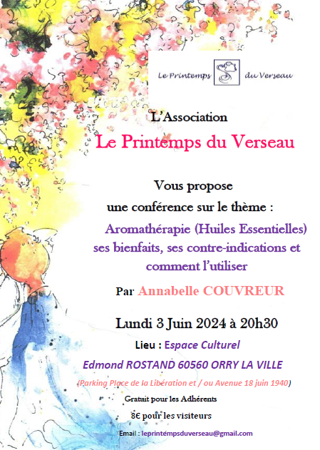 Conférence : L'aromathérapie, ses bienfaits, ses contrindications