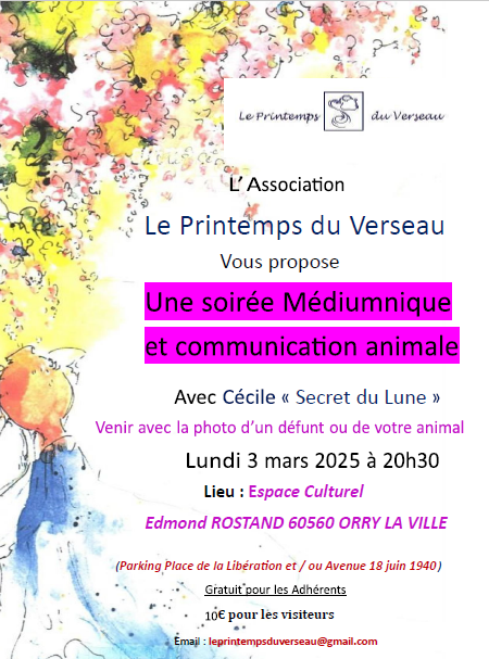 Conférence : soirée médiumnique et communication animale