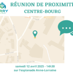 Prochaine réunion de proximité pour le centre-bourg samedi 12 avril à 14h30