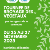 Prochaine tournée de broyage des végétaux du 25 au 27 novembre