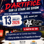 14 juillet : bal, défilé aux lampions, feux d'artifice