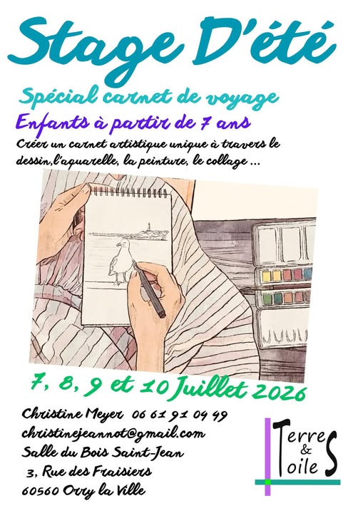 Stage d'été carnet de voyage pour enfants