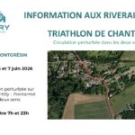 Information aux riverains -Triathlon de Chantilly