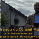 Compte rendu conseil municipal du 10 septembre 2026