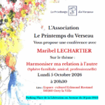CONFERENCE : Harmoniser ma relation à l'autre